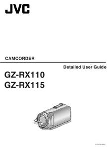 JVC GZ RX110 manual. Camera Instructions.